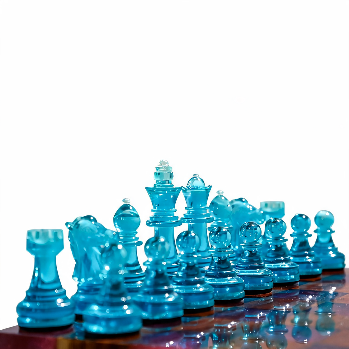 Granadas Rosé Royale Chess Set – Handmade Pink & White Wood & Resin Granadas.store