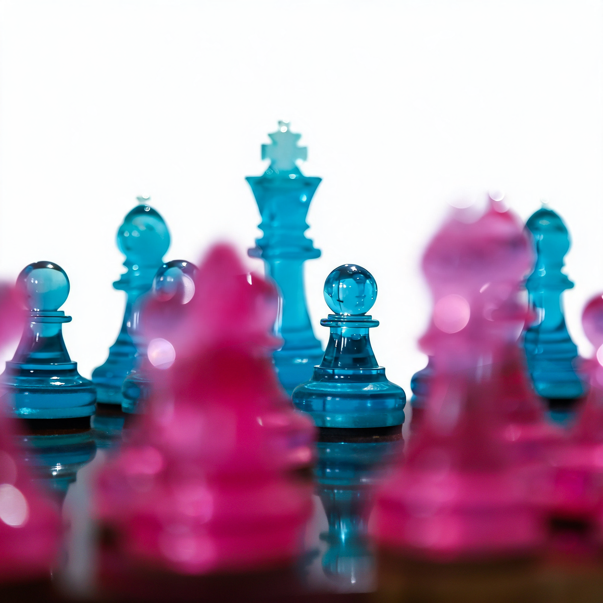 Granadas Rosé Royale Chess Set – Handmade Pink & White Wood & Resin Granadas.store