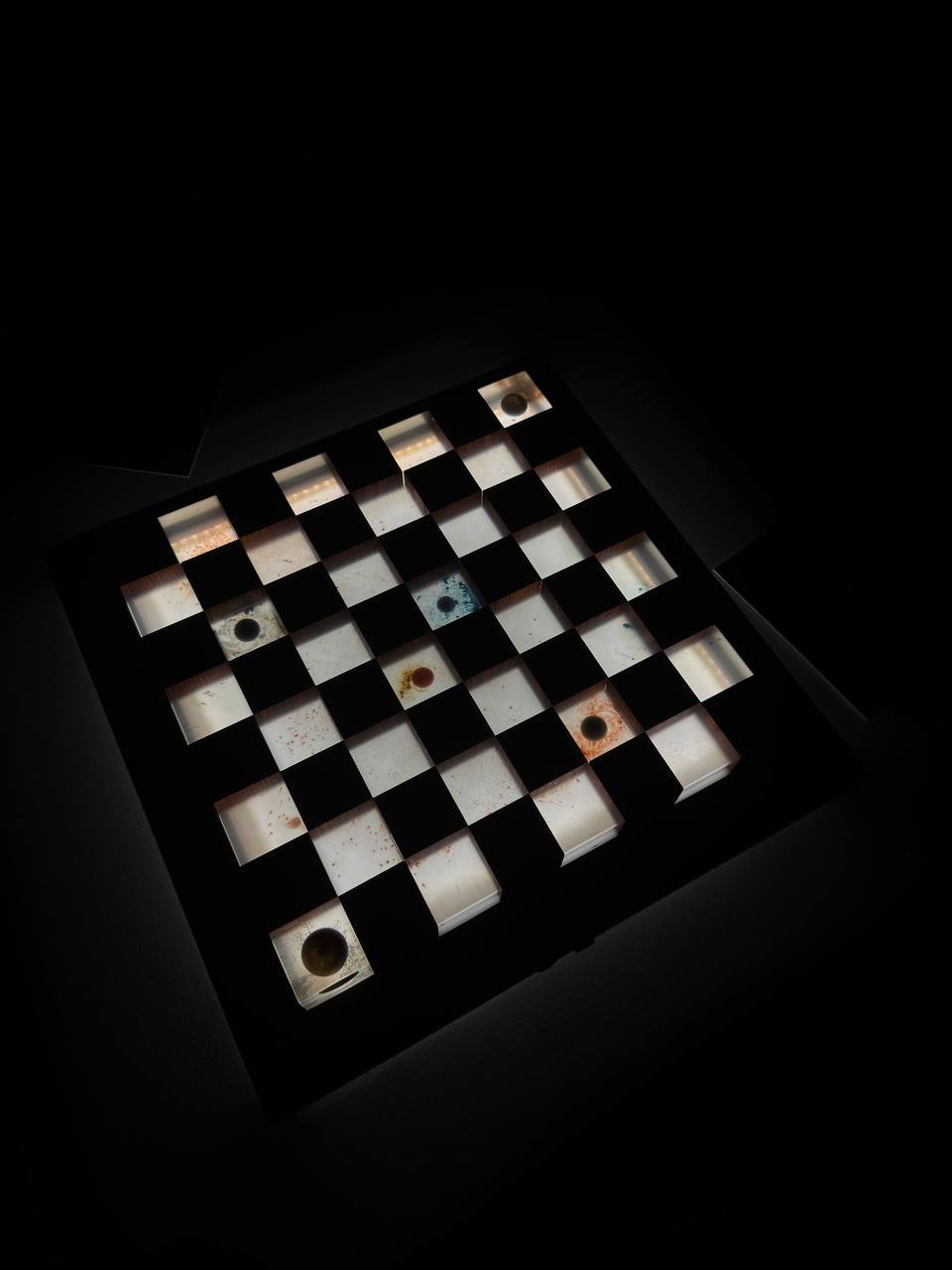 Granadas Space Chess Set – lifestyle photo in a home interior setting