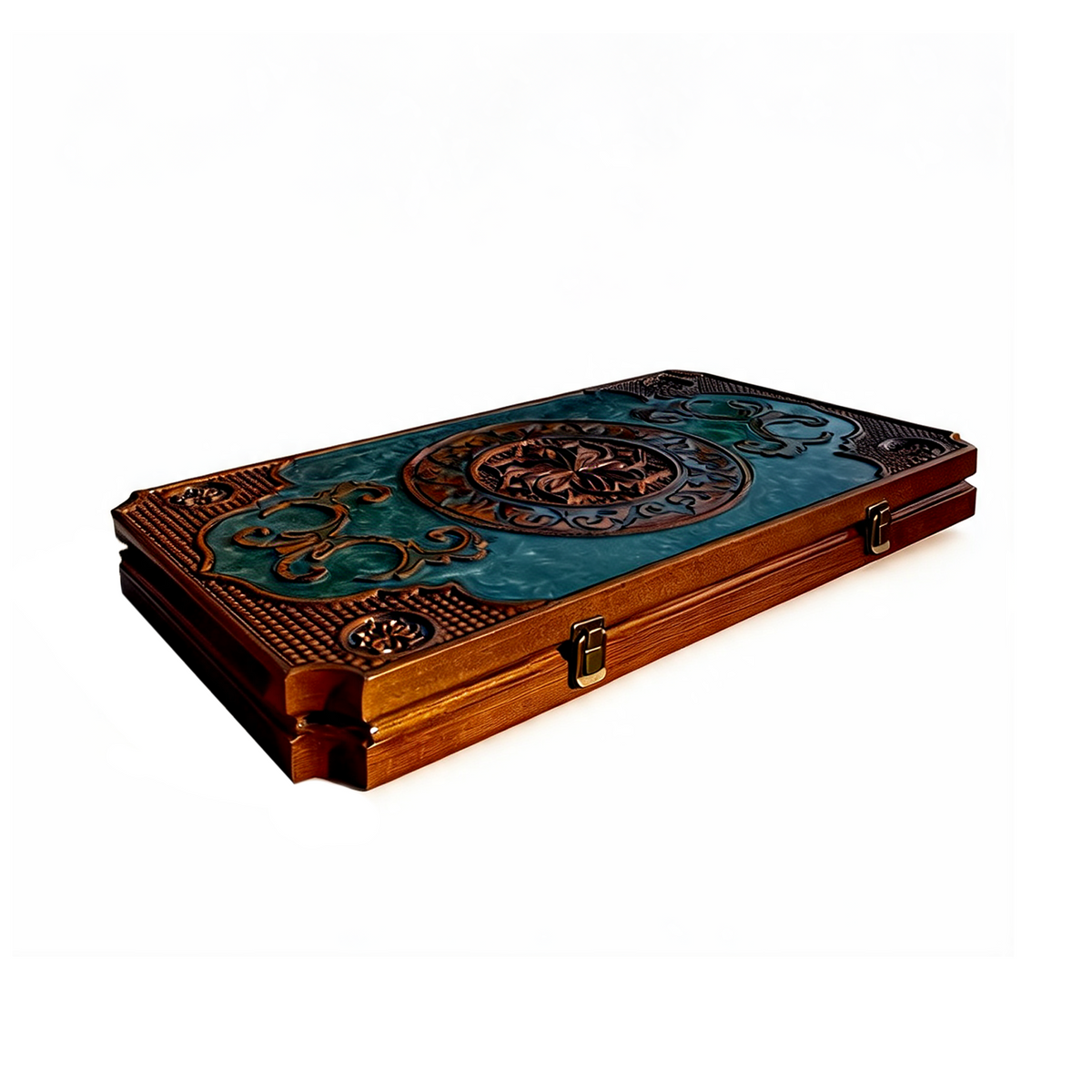 Ararat Heritage Handmade Backgammon Set | Carved Wood & Epoxy Resin Granadas.store