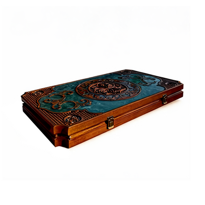 Ararat Heritage Handmade Backgammon Set | Carved Wood & Epoxy Resin Granadas.store