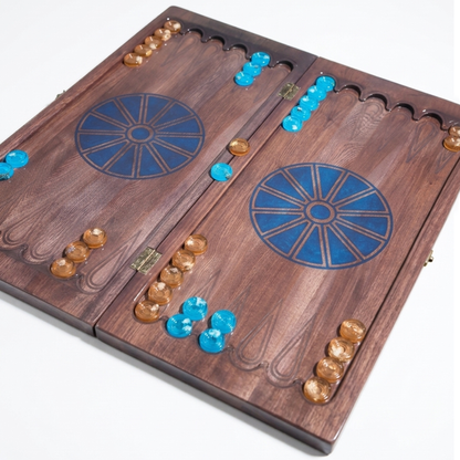 Granadas Backgammon Set – Handmade Wood & Resin Granadas.store